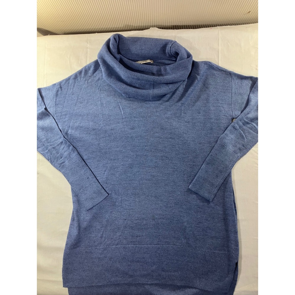 LOFT Women's Blue Cowl Neck Long Sleeve Sweater Size Medium